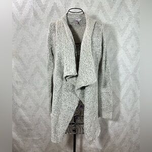 Alya grey knit waterfall cardigan size S